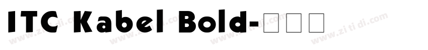 ITC Kabel Bold字体转换